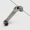 NEW TRENDY Drzwi wnękowe NESTA GUNMETAL BRUSHED 1D L 80x200 czyste 6mm Active Shield 2.0 D-0927A